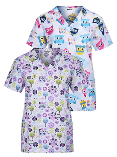 MedPro Women's Printed Mock Wrap Medical Scrub Top Multi Pack MedPro Women's Printed Mock Wrap Medical Scrub Top Multi Pack - 25 Cheap Scrub Sets for Medical Professionals